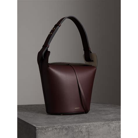 Burberry Medium Leather Bucket Bag 